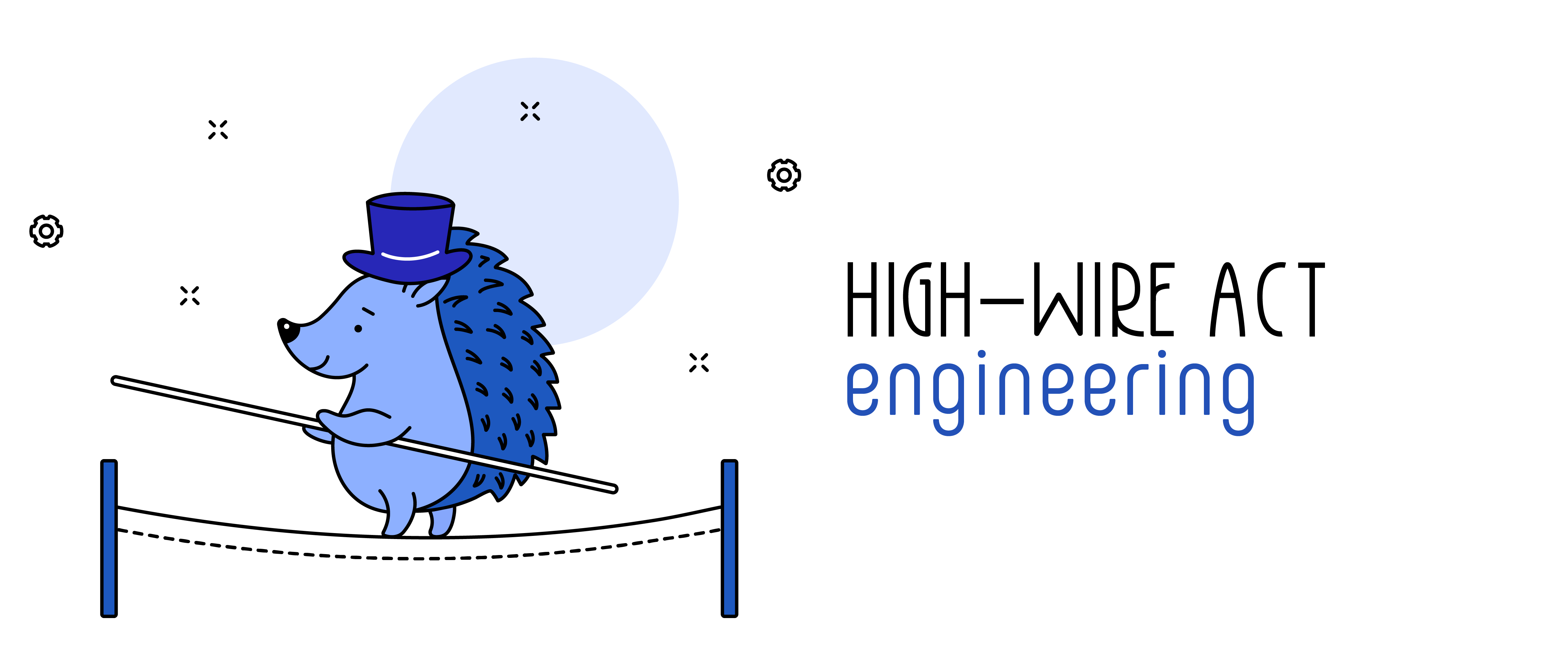 24-25 Engineering - High Wire Act logo of a hedgehog on a hire-wire