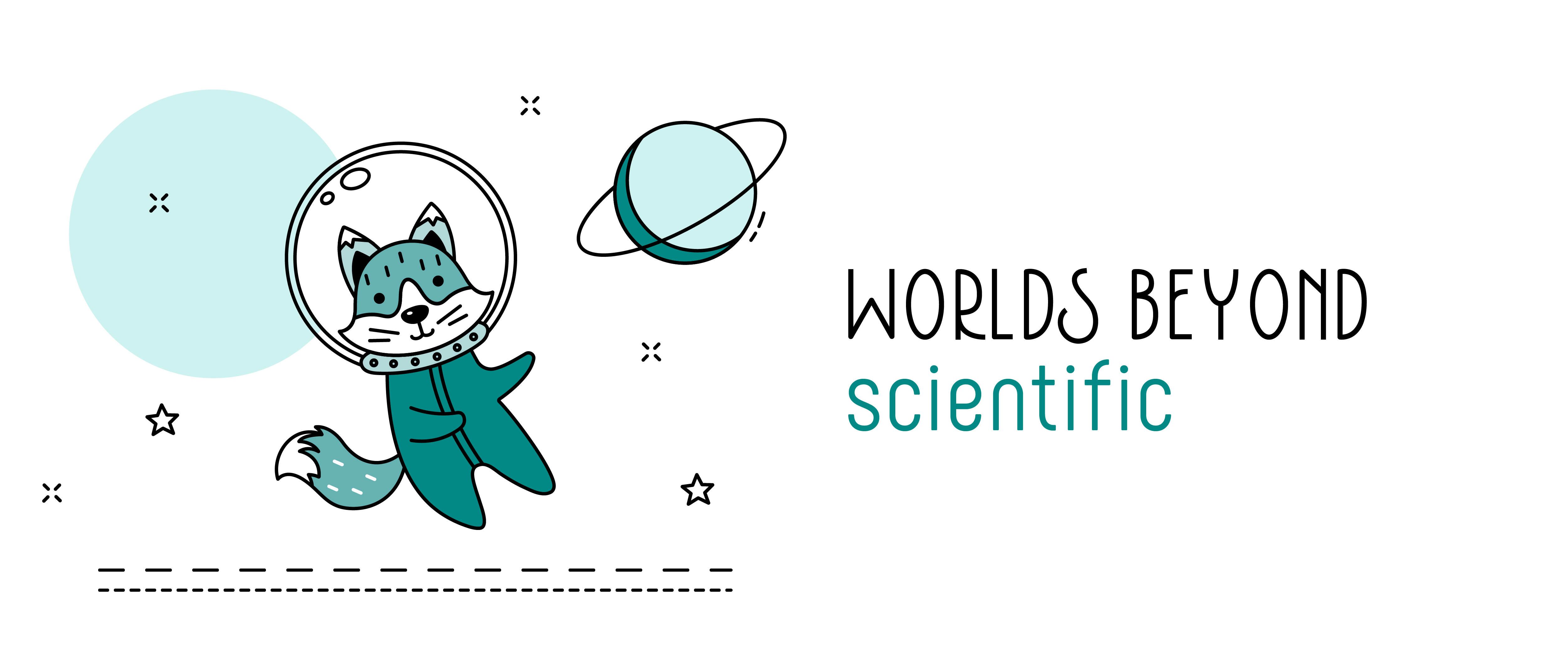 24-25 Scientific - Worlds Beyond logo of a fox floating in outer space