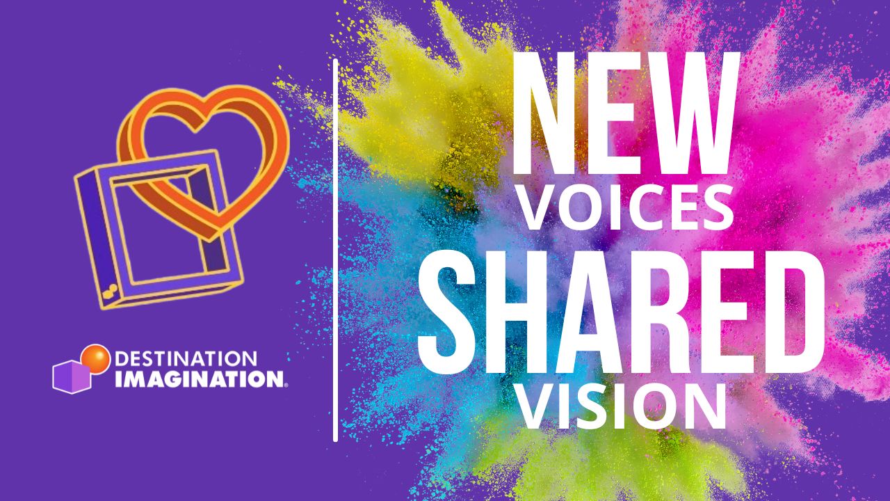 Text says, "New Voices, Shared Vision."