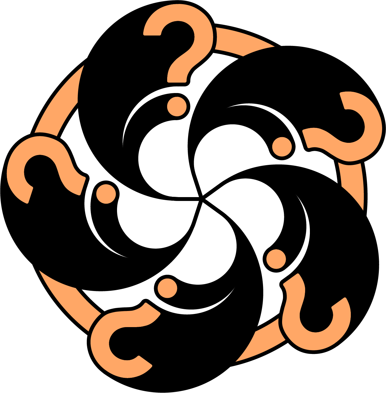 Casting Shadows Improvisational Icon depicts question marks and shadows